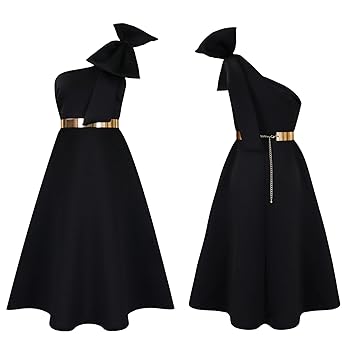 Amazon.com: 2025 Women's Sexy One Shoulder Bow Embellished